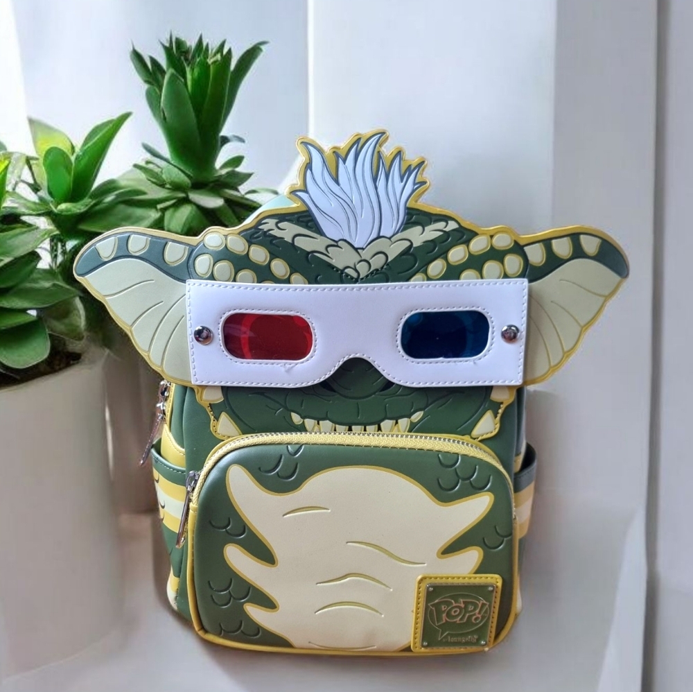 🆕️ POP by LOUNGEFLY Gremlins Glow in the Dark Backpack with Removeable 3D 👓
